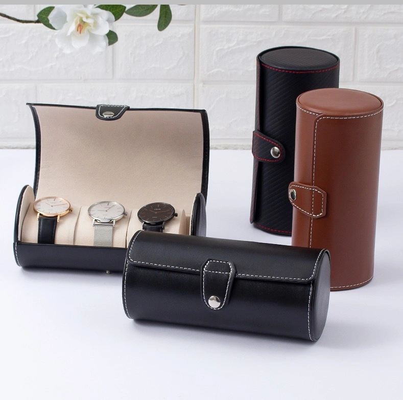 Ea245 Pouch Storage Box Customizable Organizer Roll Luxury Jewelry Waterproof Carry Leather Display Custom Logo Apple Travel Watch Case