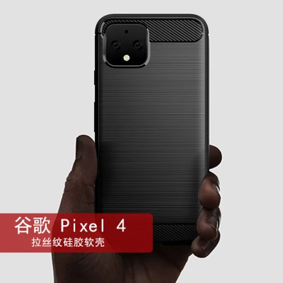 Capa de celular escovada em fibra de carbono à prova de choque para Google Pixel 4 Google Pixel 4 XL